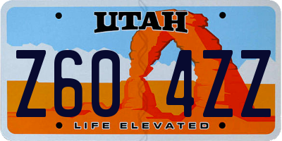 UT license plate Z604ZZ
