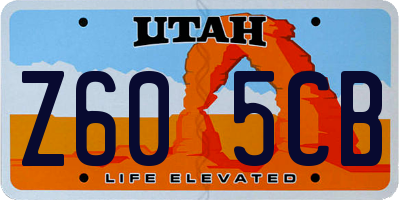 UT license plate Z605CB