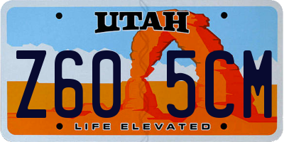 UT license plate Z605CM