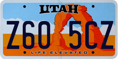 UT license plate Z605CZ
