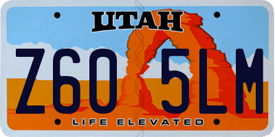 UT license plate Z605LM