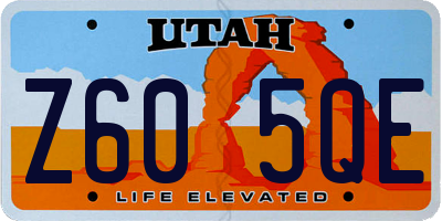 UT license plate Z605QE