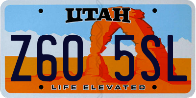 UT license plate Z605SL
