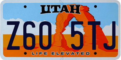 UT license plate Z605TJ