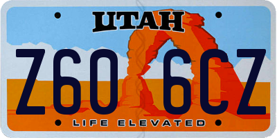 UT license plate Z606CZ