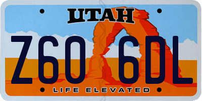 UT license plate Z606DL
