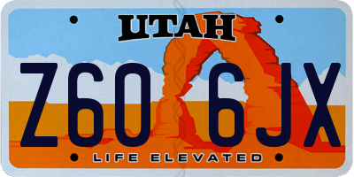 UT license plate Z606JX