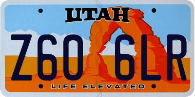 UT license plate Z606LR