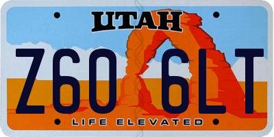 UT license plate Z606LT