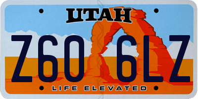 UT license plate Z606LZ
