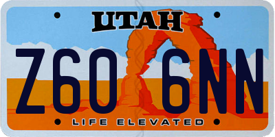 UT license plate Z606NN
