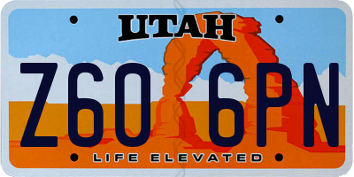 UT license plate Z606PN