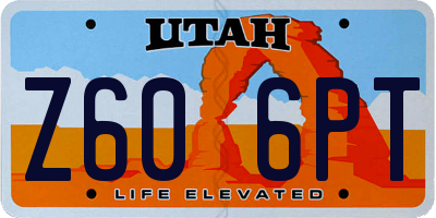 UT license plate Z606PT