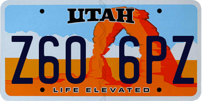 UT license plate Z606PZ