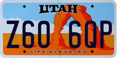 UT license plate Z606QP