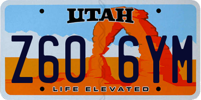 UT license plate Z606YM