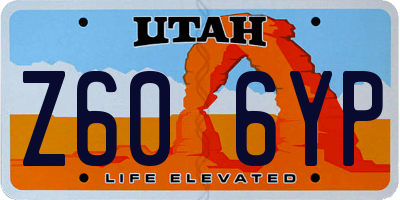 UT license plate Z606YP