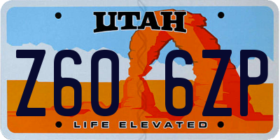 UT license plate Z606ZP