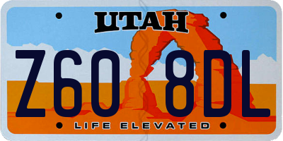 UT license plate Z608DL