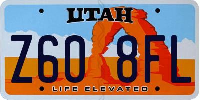 UT license plate Z608FL
