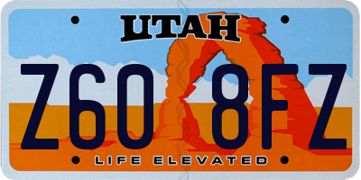 UT license plate Z608FZ