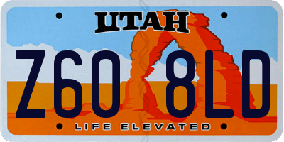 UT license plate Z608LD