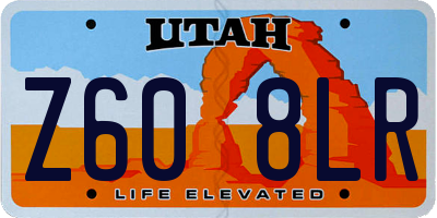 UT license plate Z608LR