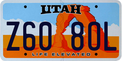 UT license plate Z608OL