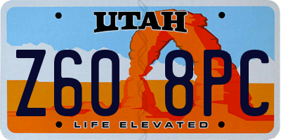 UT license plate Z608PC