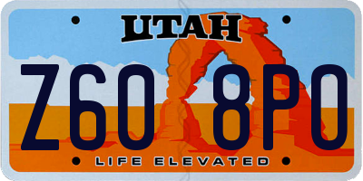 UT license plate Z608PO