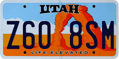 UT license plate Z608SM
