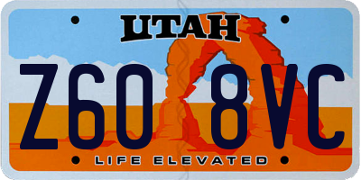 UT license plate Z608VC