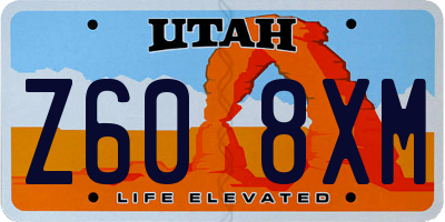 UT license plate Z608XM