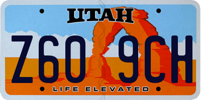 UT license plate Z609CH