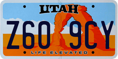 UT license plate Z609CY