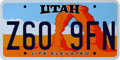 UT license plate Z609FN