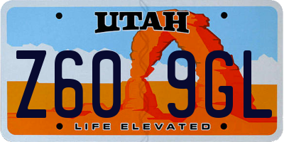 UT license plate Z609GL