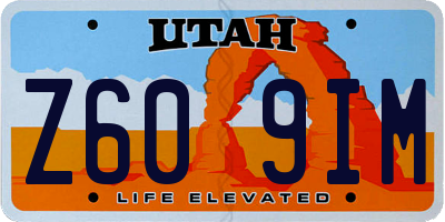 UT license plate Z609IM