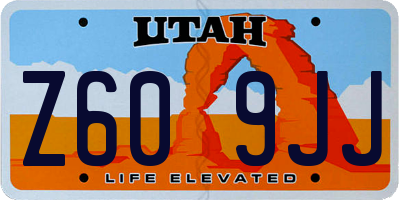UT license plate Z609JJ