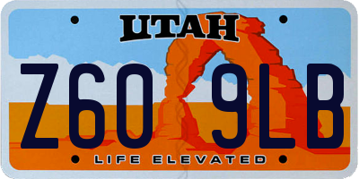 UT license plate Z609LB