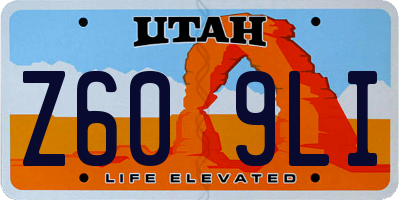 UT license plate Z609LI