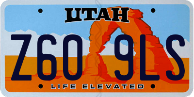 UT license plate Z609LS