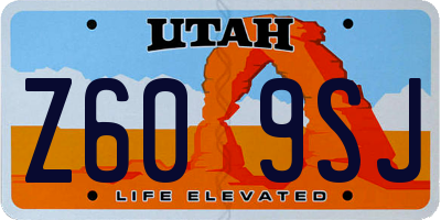 UT license plate Z609SJ