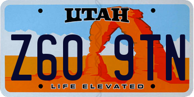 UT license plate Z609TN