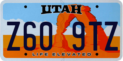 UT license plate Z609TZ