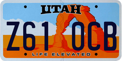 UT license plate Z610CB