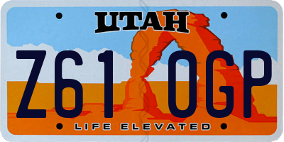 UT license plate Z610GP