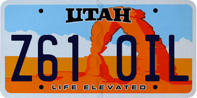 UT license plate Z610IL