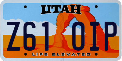 UT license plate Z610IP