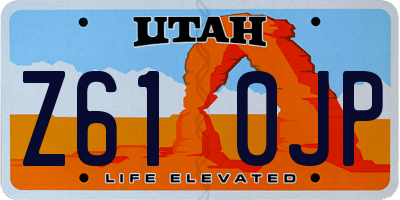 UT license plate Z610JP
